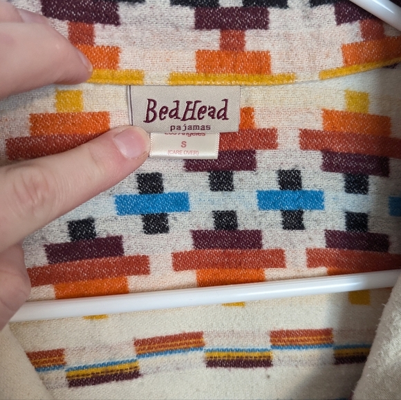 Bedhead Men's Pajamas Top sz S - 100% Cotton - Aztec Print - Picture 3 of 7
